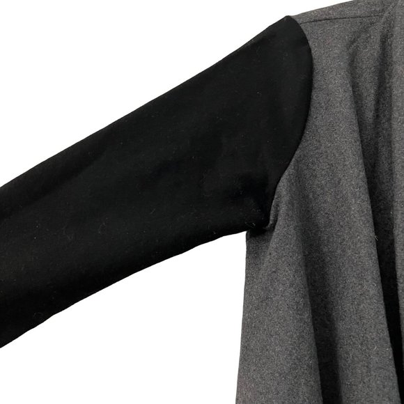 Staring At Stars Womens Gray Black Wool Blend Open Waterfall Front Cardigan M - Picture 4 of 7
